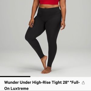 Lululemon Wunder Under 28”